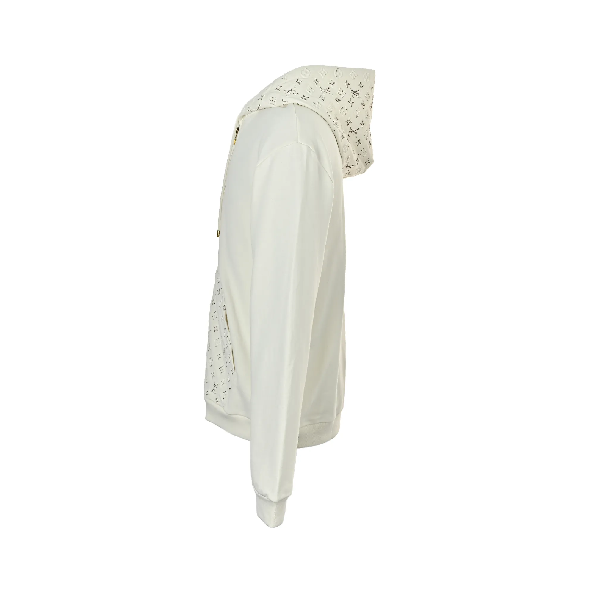 Louis Vuitton/Louis Vuitton reflective 3D embossed hooded sweatshirt jacket